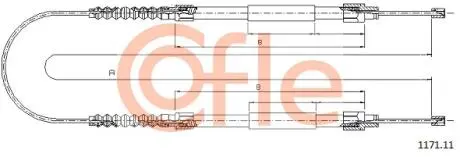 Трос ручного гальма COFLE 1171.11