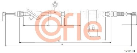 Трос ручного гальма COFLE 120103