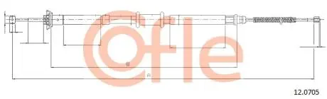 Трос ручного тормоза COFLE 120705