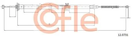 Трос ручного гальма COFLE 120731