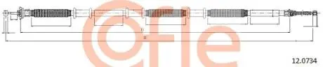 Трос ручного тормоза зад. Doblo Maxi Panorama/Combi 05-Л. (2135/1792) COFLE 12.0734