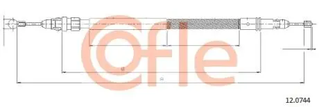 Трос ручного тормоза COFLE 120744
