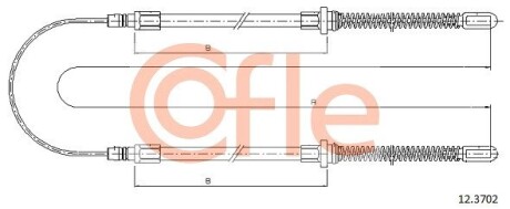 Трос ручного тормоза COFLE 123702