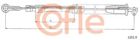 Трос ручного гальма COFLE 12519