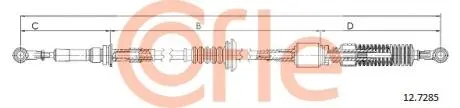 Трос кулисы Ducato/Jumper 2.5/2.8 D/TD 94-02 (кпп) MG) (1000/750) COFLE 12.7285