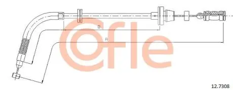Тросик газа COFLE 127308