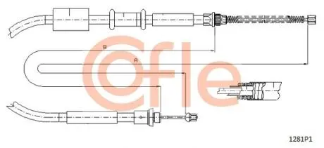 Трос ручного гальма COFLE 1281P1