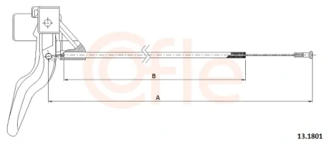 Тяга кришки капота COFLE 131801