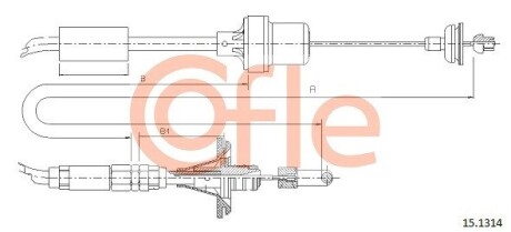 Трос сцепления COFLE 151314