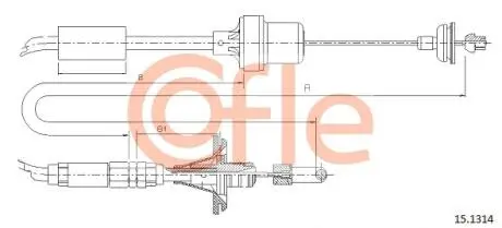 Трос зчеплення COFLE 151314