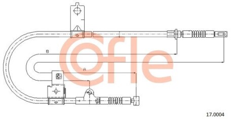 Трос ручного тормоза COFLE 170004