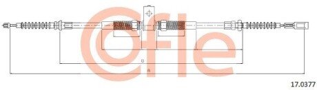 Трос стояночного гальма задній лівий COFLE 170377