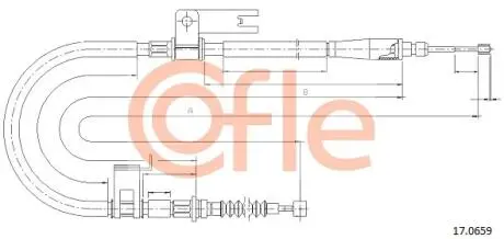Трос ручного гальма COFLE 170659