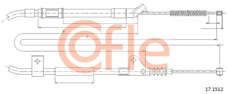 Тросовий привод, стоянкове гальмо COFLE 171512
