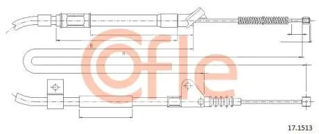 Трос ручного гальма COFLE 171513