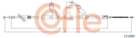 Трос ручного тормоза зад. Hyundai Tucson 04-10 л. (1875/1575) COFLE 17.2583