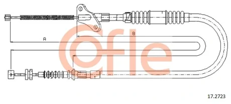 Трос ручного гальма COFLE 172723