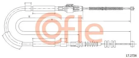 Трос ручного гальма COFLE 172726