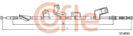 Трос стояночного гальма правий COFLE 174112 (фото 1)