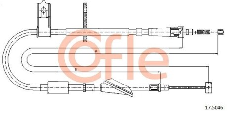 Трос ручного гальма COFLE 175046