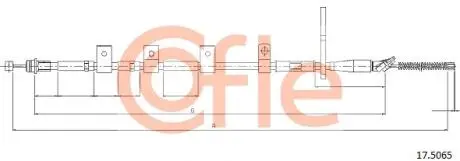 Трос ручного гальма COFLE 17.5065