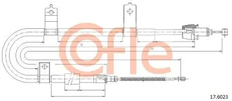 Трос ручного гальма COFLE 176023