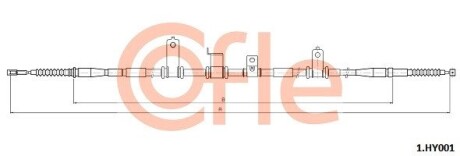 Трос стояночного тормоза COFLE 1HY001