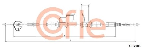 Трос ручного тормоза HYUNDAI COFLE 1HY003