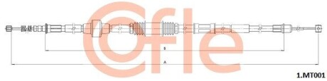 Трос стояночного тормоза задний левый COFLE 1MT001