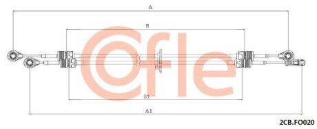 Трос переключения передач FORD COFLE 2CBFO020