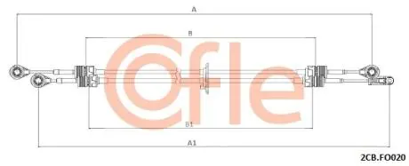 Трос переключения передач FORD COFLE 2CBFO020