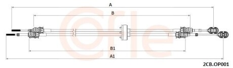 Трос КПП Opel Astra 1998-2009 COFLE 2CB.OP001