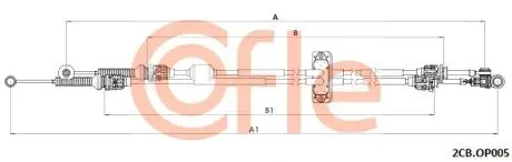 Трос перемикання передач OPEL COFLE 2CBOP005