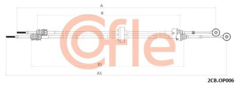 Трос перемикання передач OPEL COFLE 2CBOP006