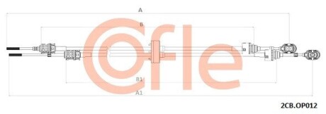 Трос перемикання передач OPEL COFLE 2CBOP012