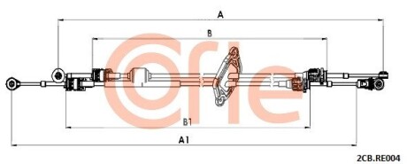 Трос перемикання передач COFLE 2CBRE004