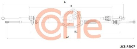 Трос кулисы Scenic 03-/Kangoo 08- (1043/760+994/713) COFLE 2CBRE007