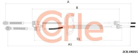Трос КПП VW T5, all 6 speed 940/648+892/658 COFLE 2CBVK015