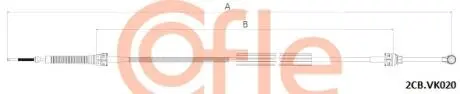 Трос КПП Audi A3 Skoda Octavia, Yeti VW Beetle, Eos, Golf 1.2-3.6 05.03- COFLE 2CBVK020