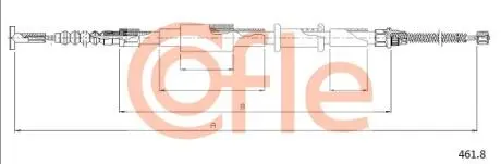 Трос ручного гальма COFLE 4618