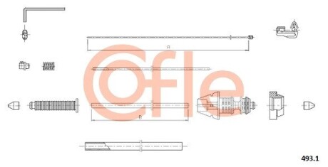 Тросик газу COFLE 493.1