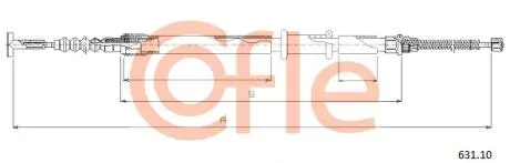 Трос ручного тормоза COFLE 63110