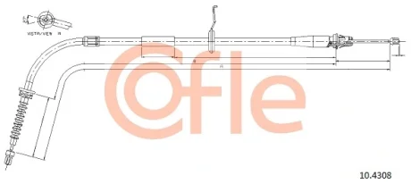 Трос стояночного гальма COFLE 92104308
