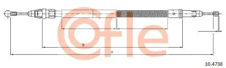 Трос ручного тормоза COFLE 92104738