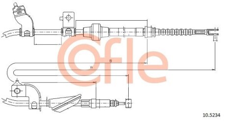 Трос ручного тормоза COFLE 92105234