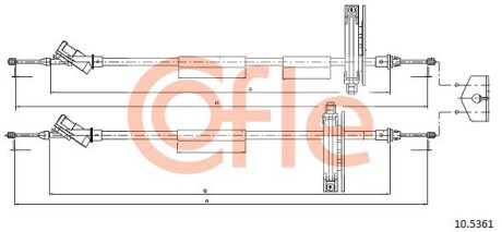 Трос ручного тормоза COFLE 92105361