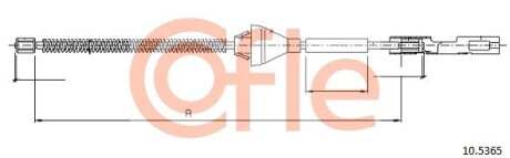 Трос ручного тормоза COFLE 92105365