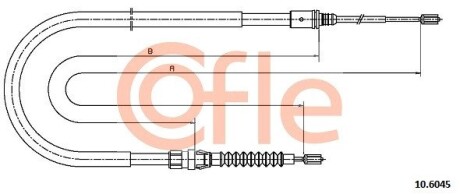 Трос ручного тормоза COFLE 92106045