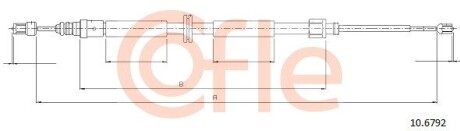 Трос ручного гальма COFLE 92106792