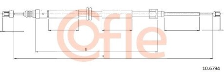 Трос ручного гальма COFLE 92106794